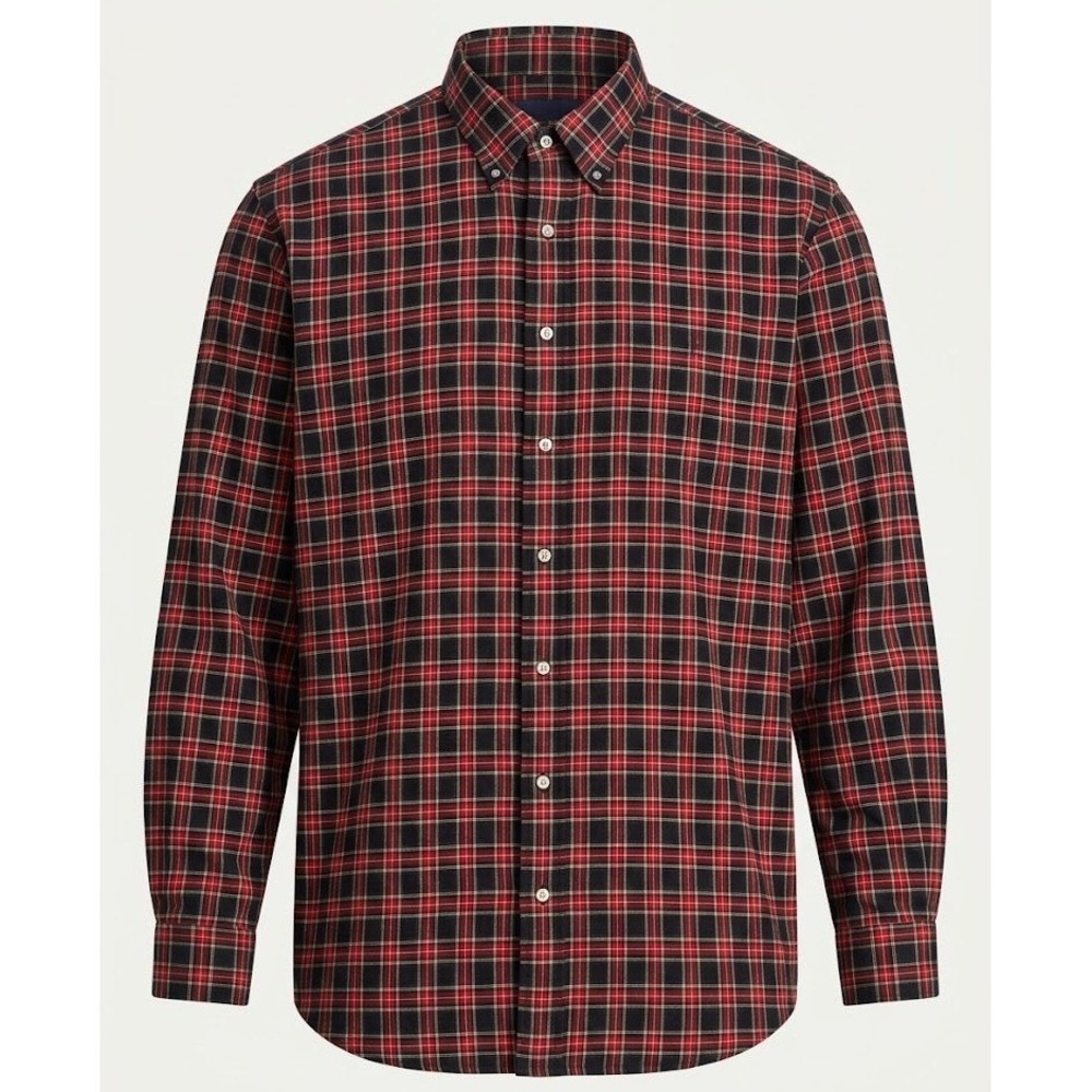 Ralph Lauren Mens 3XB Red Plaid Button Down Long Sleeve Shirt Big & Tall - AC